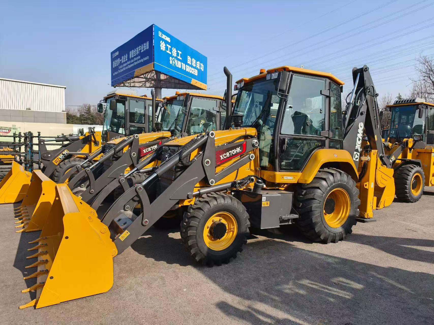 Cargadora Retroexcavadora XCMG XC870HK en Venta | Cuchara Cargadora de 1.0m³ | Retroexcavadora 4WD | YUYAN MACHINERY