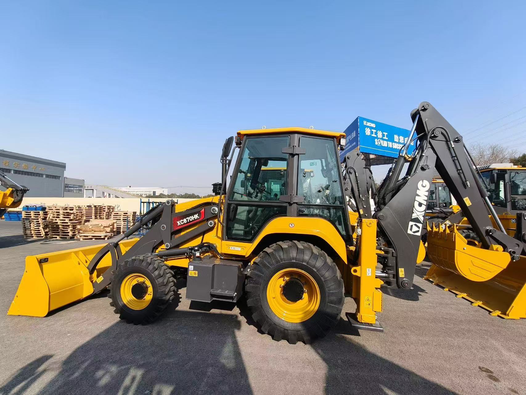Cargadora Retroexcavadora XCMG XC870HK en Venta | Cuchara Cargadora de 1.0m³ | Retroexcavadora 4WD | YUYAN MACHINERY